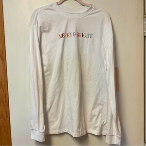 White 'Merry & Bright' Long Sleeve Shirt